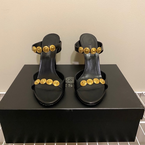 Versace Shoes - Versace Gold Mule Stiletto